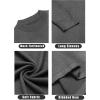 imageCOOFANDY Mens Mock Turtleneck Long Sleeve T Shirts Basic Casual Knitted Half Neck Thermal Lightweight Pullover SweaterGrey