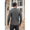 imageCOOFANDY Mens Mock Turtleneck Long Sleeve T Shirts Basic Casual Knitted Half Neck Thermal Lightweight Pullover SweaterGrey