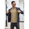 imageCOOFANDY Mens Mock Turtleneck Long Sleeve T Shirts Basic Casual Knitted Half Neck Thermal Lightweight Pullover SweaterKhaki