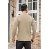 imageCOOFANDY Mens Mock Turtleneck Long Sleeve T Shirts Basic Casual Knitted Half Neck Thermal Lightweight Pullover SweaterLight Khaki