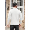imageCOOFANDY Mens Mock Turtleneck Long Sleeve T Shirts Basic Casual Knitted Half Neck Thermal Lightweight Pullover SweaterWhite