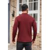 imageCOOFANDY Mens Mock Turtleneck Long Sleeve T Shirts Basic Casual Knitted Half Neck Thermal Lightweight Pullover SweaterWine Red