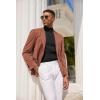 imageCOOFANDY Mens Mock Turtleneck Sweater Short Sleeve Casual Basic Tops Ribbed Knit Pullover Solid TeeAll Black