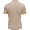 imageCOOFANDY Mens Mock Turtleneck Sweater Short Sleeve Casual Basic Tops Ribbed Knit Pullover Solid TeeBeige