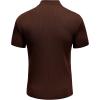 imageCOOFANDY Mens Mock Turtleneck Sweater Short Sleeve Casual Basic Tops Ribbed Knit Pullover Solid TeeBrown