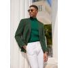 imageCOOFANDY Mens Mock Turtleneck Sweater Short Sleeve Casual Basic Tops Ribbed Knit Pullover Solid TeeDark Green