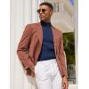 imageCOOFANDY Mens Mock Turtleneck Sweater Short Sleeve Casual Basic Tops Ribbed Knit Pullover Solid TeeNavy Blue