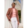 imageCOOFANDY Mens Mock Turtleneck Sweater Short Sleeve Casual Basic Tops Ribbed Knit Pullover Solid TeePink
