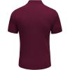 imageCOOFANDY Mens Mock Turtleneck Sweater Short Sleeve Casual Basic Tops Ribbed Knit Pullover Solid TeeWine Red