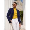 imageCOOFANDY Mens Mock Turtleneck Sweater Short Sleeve Casual Basic Tops Ribbed Knit Pullover Solid TeeYellow