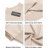 imageCOOFANDY Mens Mock Turtleneck Sweater Short Sleeve Casual Dress Sweater Slim Fit Pullover Basic Knit TeeApricot