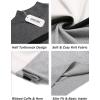 imageCOOFANDY Mens Mock Turtleneck Sweater Short Sleeve Casual Dress Sweater Slim Fit Pullover Basic Knit TeeGray Stripe