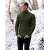 imageCOOFANDY Mens Pullover Sweaters Fashion Diamond Knit Sweater Stylish Knitwear Lightweight JumperArmy Green