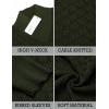 imageCOOFANDY Mens Pullover Sweaters Fashion Diamond Knit Sweater Stylish Knitwear Lightweight JumperArmy Green
