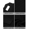 imageCOOFANDY Mens Pullover Sweaters Fashion Diamond Knit Sweater Stylish Knitwear Lightweight JumperBlack