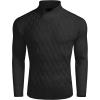 imageCOOFANDY Mens Pullover Sweaters Fashion Diamond Knit Sweater Stylish Knitwear Lightweight JumperBlack
