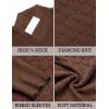 imageCOOFANDY Mens Pullover Sweaters Fashion Diamond Knit Sweater Stylish Knitwear Lightweight JumperDark Brown