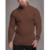imageCOOFANDY Mens Pullover Sweaters Fashion Diamond Knit Sweater Stylish Knitwear Lightweight JumperDark Brown