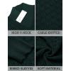 imageCOOFANDY Mens Pullover Sweaters Fashion Diamond Knit Sweater Stylish Knitwear Lightweight JumperGreen