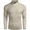 imageCOOFANDY Mens Pullover Sweaters Fashion Diamond Knit Sweater Stylish Knitwear Lightweight JumperKhaki