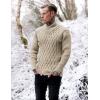 imageCOOFANDY Mens Pullover Sweaters Fashion Diamond Knit Sweater Stylish Knitwear Lightweight JumperKhaki