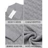 imageCOOFANDY Mens Pullover Sweaters Fashion Diamond Knit Sweater Stylish Knitwear Lightweight JumperLight Grey