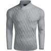 imageCOOFANDY Mens Pullover Sweaters Fashion Diamond Knit Sweater Stylish Knitwear Lightweight JumperLight Grey