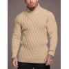 imageCOOFANDY Mens Pullover Sweaters Fashion Diamond Knit Sweater Stylish Knitwear Lightweight JumperLight Khaki
