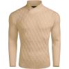 imageCOOFANDY Mens Pullover Sweaters Fashion Diamond Knit Sweater Stylish Knitwear Lightweight JumperLight Khaki