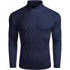 imageCOOFANDY Mens Pullover Sweaters Fashion Diamond Knit Sweater Stylish Knitwear Lightweight JumperNavy Blue