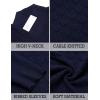 imageCOOFANDY Mens Pullover Sweaters Fashion Diamond Knit Sweater Stylish Knitwear Lightweight JumperNavy Blue