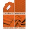 imageCOOFANDY Mens Pullover Sweaters Fashion Diamond Knit Sweater Stylish Knitwear Lightweight JumperOrange
