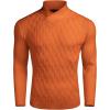 imageCOOFANDY Mens Pullover Sweaters Fashion Diamond Knit Sweater Stylish Knitwear Lightweight JumperOrange
