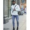 imageCOOFANDY Mens Pullover Sweaters Fashion Diamond Knit Sweater Stylish Knitwear Lightweight JumperWhite