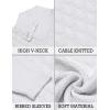imageCOOFANDY Mens Pullover Sweaters Fashion Diamond Knit Sweater Stylish Knitwear Lightweight JumperWhite