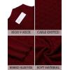 imageCOOFANDY Mens Pullover Sweaters Fashion Diamond Knit Sweater Stylish Knitwear Lightweight JumperWine Red