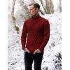 imageCOOFANDY Mens Pullover Sweaters Fashion Diamond Knit Sweater Stylish Knitwear Lightweight JumperWine Red