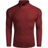 imageCOOFANDY Mens Pullover Sweaters Fashion Diamond Knit Sweater Stylish Knitwear Lightweight JumperWine Red