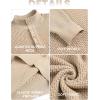 imageCOOFANDY Mens Quarter Button Sweater Lightweight Mock Neck Pullover Sweater Fashion Casual Knitted Waffle Henley SweaterApricot