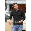 imageCOOFANDY Mens Quarter Button Sweater Lightweight Mock Neck Pullover Sweater Fashion Casual Knitted Waffle Henley SweaterBlack
