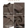 imageCOOFANDY Mens Quarter Button Sweater Lightweight Mock Neck Pullover Sweater Fashion Casual Knitted Waffle Henley SweaterDark Coffee