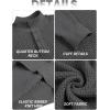imageCOOFANDY Mens Quarter Button Sweater Lightweight Mock Neck Pullover Sweater Fashion Casual Knitted Waffle Henley SweaterDark Grey