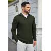 imageCOOFANDY Mens Quarter Zip Pullover Sweater Slim Fit Waffle Mock Turtleneck Polo Sweater Casual Long Sleeve SweatshirtArmy Green