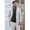 imageCOOFANDY Mens Quarter Zip Pullover Sweater Slim Fit Waffle Mock Turtleneck Polo Sweater Casual Long Sleeve SweatshirtArmy Green