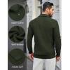 imageCOOFANDY Mens Quarter Zip Pullover Sweater Slim Fit Waffle Mock Turtleneck Polo Sweater Casual Long Sleeve SweatshirtArmy Green