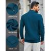 imageCOOFANDY Mens Quarter Zip Pullover Sweater Slim Fit Waffle Mock Turtleneck Polo Sweater Casual Long Sleeve SweatshirtBlue