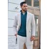imageCOOFANDY Mens Quarter Zip Pullover Sweater Slim Fit Waffle Mock Turtleneck Polo Sweater Casual Long Sleeve SweatshirtBlue
