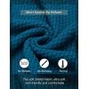 imageCOOFANDY Mens Quarter Zip Pullover Sweater Slim Fit Waffle Mock Turtleneck Polo Sweater Casual Long Sleeve SweatshirtBlue