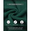 imageCOOFANDY Mens Quarter Zip Pullover Sweater Slim Fit Waffle Mock Turtleneck Polo Sweater Casual Long Sleeve SweatshirtDark Green
