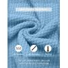 imageCOOFANDY Mens Quarter Zip Pullover Sweater Slim Fit Waffle Mock Turtleneck Polo Sweater Casual Long Sleeve SweatshirtLight Blue